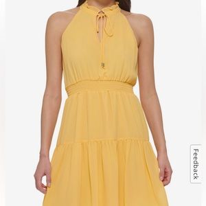 Vince Camuto Smocked Fit-and-flare Dress.  Size 10. Never worn. Still with tags